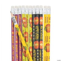 Christian Pumpkin Pencils - Stationery - 24 Pieces