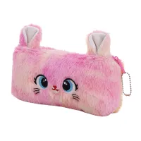 Cute Pencil Pouch | Fashionable Soft Plush Cat Pen Pouch Case Gradient Colors Large Capacity Pencil
