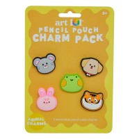 Art 101 Animal Charms-Pencil Case Accessory, Back to School, For All Ages, 5-Pack