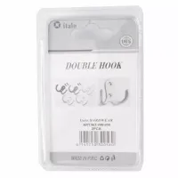 Italo Double Hook, Double Face Hook Gold Prong Robe Hook, 2pcs Double Hook Golden