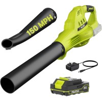Leaf Blower Cordless, 20V Electric Leaf Blower Cordless with Battery and Charger- 150MPH 3 Speeds 17000RPM Lightweight Battery Leaf Blowers for Lawn Care, Patio Yard Car Leaves and Grass