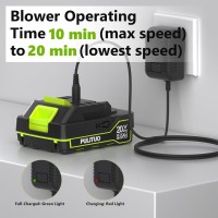 Leaf Blower Cordless, 20V Electric Leaf Blower Cordless with Battery and Charger- 150MPH 3 Speeds 17000RPM Lightweight Battery Leaf Blowers for Lawn Care, Patio Yard Car Leaves and Grass