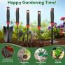 10 Pack Garden Tool Set - Carbon Steel Heavy Duty Gardening Set with Non-Slip Handles & Carry Bag Garden Hand Tools Gift for Women and Men