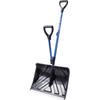 20-Inch Snow Shovel with Assist Handle, Heavy Duty Shovels, Shovelution, Blue