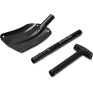 Aluminum Sport Utility Shovel, 3 Piece Collapsible Design, Perfect Snow Shovel for Car, Camping and Other Outdoor Activities, Matte Black