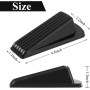 4 Pack Door Stoppers for Bottom of Door, Rubber Door Stopper Wedge, Sturdy Stackable Door Stops for Floor