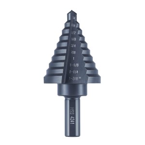 10 Sizes Step Drill Bit for Metal Sheet, 1/4 to 1-3/8 Inches High Speed Steel Drill Cone Bits for Hole Drilling Cutting, HSS Multi Size Hole Stepped Up Unibit