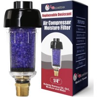 Air Compressor Dryer, Desiccant Filter Air Dryer for Pneumatic Tools and HVLP Paint Spray Gun, Traps Oil, Water, Dirt, Moisture for Clean and Dry Compressed Air, 150 PSI (ZN312E-3 1/4")