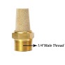 Air Pneumatic Mufflers, 1/4" Male Thread Sintered Bronze Exhaust Muffler Silencer (Pack of 10)