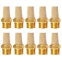 Air Pneumatic Mufflers, 1/4" Male Thread Sintered Bronze Exhaust Muffler Silencer (Pack of 10)