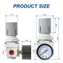 1/4" NPT Air Pressure Regulator,Compressed Air System,Mini Air Regulator AR2000-02,0-150 PSI Gauge