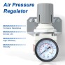 1/4" NPT Air Pressure Regulator,Compressed Air System,Mini Air Regulator AR2000-02,0-150 PSI Gauge
