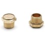 G1/4 Generator Silencer, Flat Type, Brass Pneumatic Exhaust Muffler, Sintered Bronze Breather Vent Filter, 10Pcs
