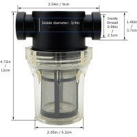 3/4" Female NPT in-Line Strainer with 100 mesh Stainless Steel Filter Screen (3/4“ 100 Mesh)