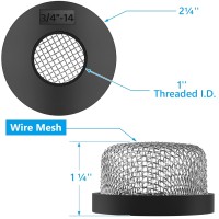 1 Pcs Stainless Steel Mesh Strainer ¾ Inch -14, Stainless Steel Aerator Screen Filter Compatible with Livewell Pumps, MA-023 Screw on Strainer for Livewell Pump, Aerator, HVAC Drain Outlet