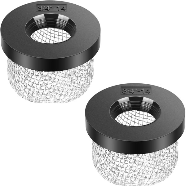 Stainless Steel Mesh Aerator Screen Strainer - Compatible with Livewell Pump, Fits ¾ Inch - 14 Female Thread - Enhancing Filtering and Aeration（2Pcs）