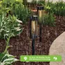 Better Homes & Gardens Wyatt Solar Powered Black LED Landscape Bollard Pathway Light, 15 Lumens