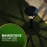 Mainstays Solar Powered Black Lattice LED Walkway Light with Glass Lens, 8 Lumens