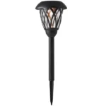 Mainstays Solar Powered Black Lattice LED Walkway Light with Glass Lens, 8 Lumens