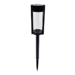 Better Homes & Gardens Wyatt Solar Powered Black LED Landscape Bollard Pathway Light, 15 Lumens