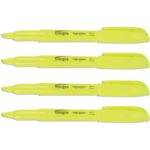 Integra Fluorescent Highlighters, Chisel Tip Marker Pens – Yellow Ink, Quick-Drying, Smudge-Resistant, 12 Pack - Image 2