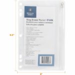 Clear Binder Zip Pouch – 7 Hole Plastic Pocket for Ring Binders, 9.5" x 6", Secure Zipper Closure, 24 Pack - Image 2