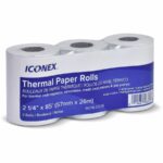 ICONEX Thermal Paper Rolls 2 1/4" x 85 ft, Cash Register Receipt Paper, BPA-Free, 3-Pack - Image 5