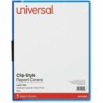 Universal Report Covers 8.5" x 11", Clip Style, 30 Sheet Capacity, Clear Front, Unpunched, 30 Pack
