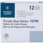 Business Source Purple Glue Sticks 0.74 oz, Disappearing Purple, Washable, Non-Toxic, School & Craft Use, 12 Pack - Image 2