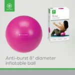 Gaiam Mini Ab Ball, Fuchsia, 8 Inch, Inflatable