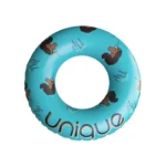 Afro Unicorn 39-Inch "Unique" Unicorn Inflatable Swim Ring Float for Pool, Beach, Lake Water Play (Teal) - Image 3