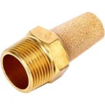 3 Pcs Pneumatic Brass Exhaust Muffler Filter, 1/8" Male Thread Hex Sintered Silencer Air Line Fitting - Image 2
