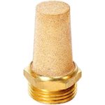 3 Pcs Pneumatic Brass Exhaust Muffler Filter, 1/8" Male Thread Hex Sintered Silencer Air Line Fitting - Image 3