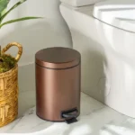 Better Homes & Gardens Bronze SS 1.3 Gallon Metal Bathroom Waste Basket