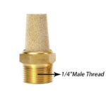 Air Pneumatic Mufflers, 1/4" Male Thread Sintered Bronze Exhaust Muffler Silencer (Pack of 10) - Image 2