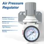 1/4" NPT Air Pressure Regulator,Compressed Air System,Mini Air Regulator AR2000-02,0-150 PSI Gauge - Image 2