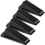 4 Pack Door Stoppers for Bottom of Door, Rubber Door Stopper Wedge, Sturdy Stackable Door Stops for Floor