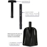 Aluminum Sport Utility Shovel, 3 Piece Collapsible Design, Perfect Snow Shovel for Car, Camping and Other Outdoor Activities, Matte Black - Image 3