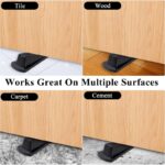 4 Pack Door Stoppers for Bottom of Door, Rubber Door Stopper Wedge, Sturdy Stackable Door Stops for Floor - Image 2