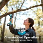 Mini Chainsaw, 6-inch Mini Chainsaw Cordless, Handheld Electric Power Chain Saw with 2 Batteries, for Tree Trimming Wood Cutting - Image 3