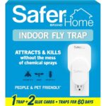 Safer Home Indoor Plug-In Fly Trap - SH502 - Effective Fruit Fly Traps for Indoors, Gnat Traps for House Indoor, 400 Sq Ft Protection - Style: 1 Device + 2 Glue Cards