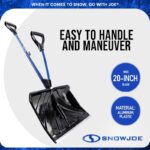 20-Inch Snow Shovel with Assist Handle, Heavy Duty Shovels, Shovelution, Blue - Image 2