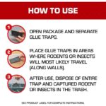 Tomcat Glue Traps Mouse Size with Eugenol for Enhanced Stickiness for Mice, Cockroaches, and Spiders, 6 Traps - Image 6