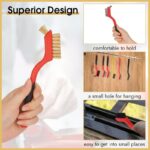 6 Pieces Wire Brushes Set, Small Metal Brass/Stainless Steel/Nylon Brushes for Cleaning Metal Rust and Paint Removal - Image 4