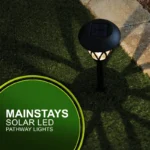 Mainstays Solar Powered Black Lattice LED Walkway Light with Glass Lens, 8 Lumens - Image 4