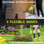 Leaf Blower Cordless, 20V Electric Leaf Blower Cordless with Battery and Charger- 150MPH 3 Speeds 17000RPM Lightweight Battery Leaf Blowers for Lawn Care, Patio Yard Car Leaves and Grass - Image 4