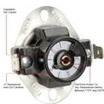 ThermoDisc Adjustable Thermostat 175–215°FTemperature Control Switch for Heaters & Dryers, Durable Replacement Part - Image 3