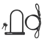 Master Lock 7.25" U Lock with Looped End Cable: Bike Security