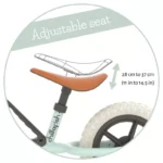 Chillafish Charlie Breeze 10" Kids' Balance Bike - Mint Green: Adjustable Handlebar & Seat - Image 3