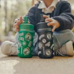 NBA Atlanta Hawks 14oz Kids Stainless Steel Water Bottle With Straw Lid and Flexible Handle - Image 4